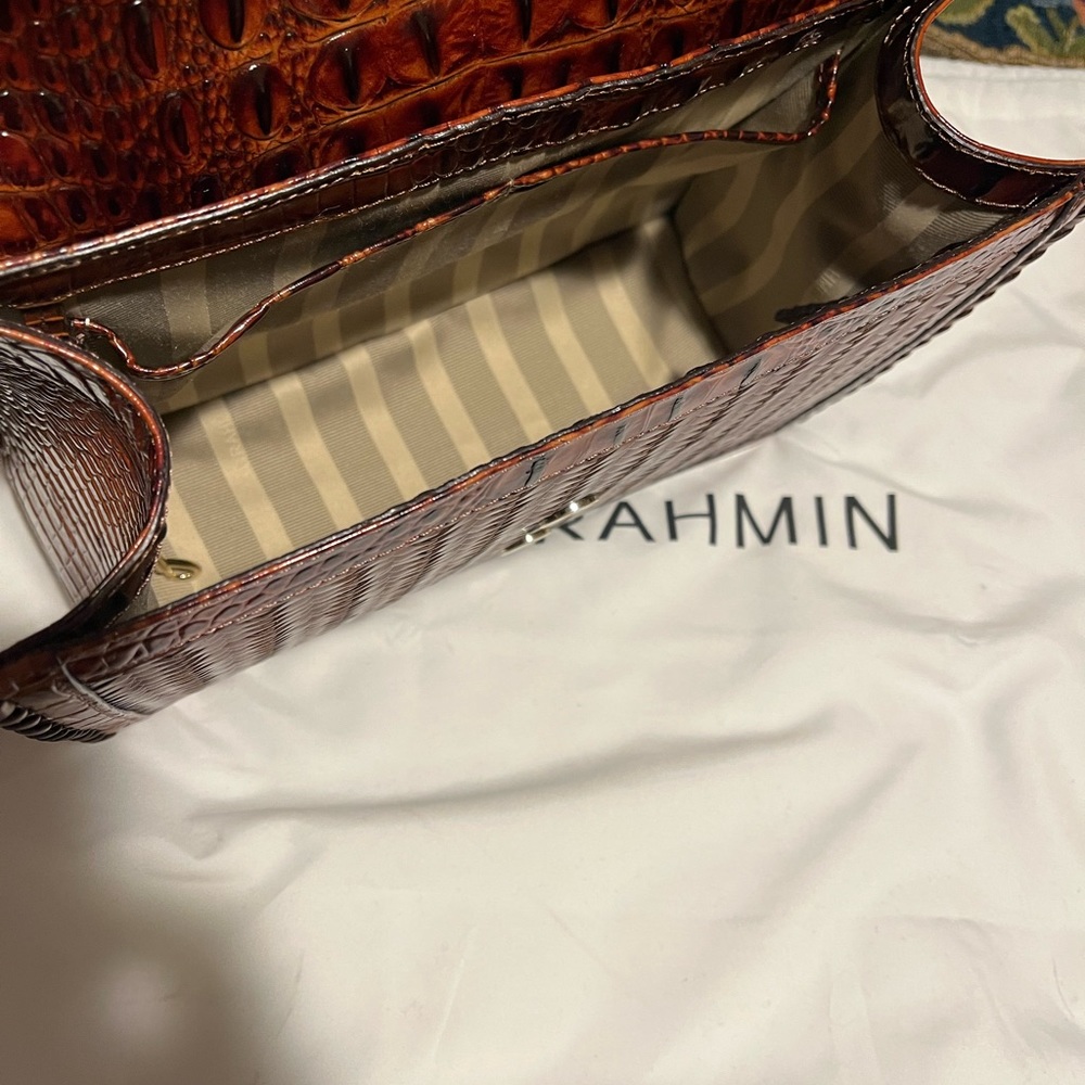 Brahmin Medium Francine Satchel Pecan Ross (NWOT) - Picture 4 of 5